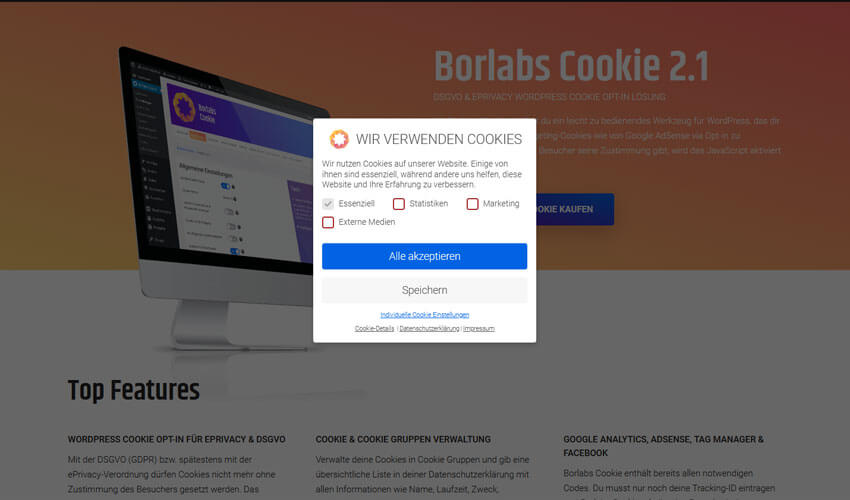 Borlabs - Cookies rechtskonform in WP 2019